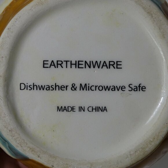 Earthenware 3D Owl Mug Cup Coffee Tea Hot Cocoa Brown Tan 3 inch Tall - Picture 5 of 5